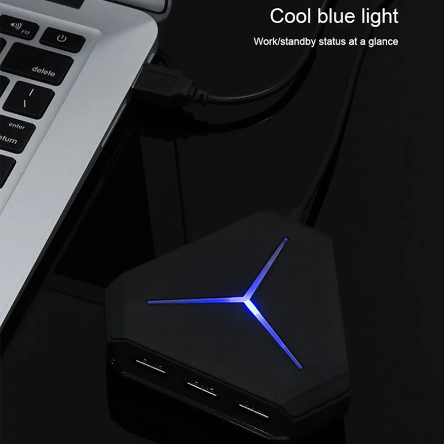 USB Hub USB 3.0 Hub USB Splitter Multi USB 2.0/3.0 Card Reader Headphone Microphone Jack 6 Ports Hub for Desktop PC Notebook