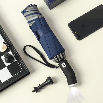 Reverse Folding Automatic Umbrella with LED Flashlight