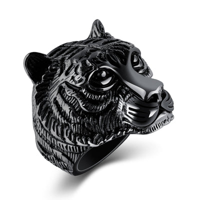 Vintage look Tiger Head Ring