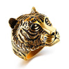 Vintage look Tiger Head Ring