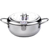 Stainless steel deep frying pot