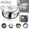 Stainless steel deep frying pot