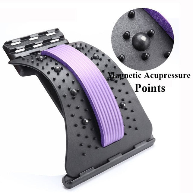 Back Massager Lumbar Support Stretcher with Magnetic Acupressure