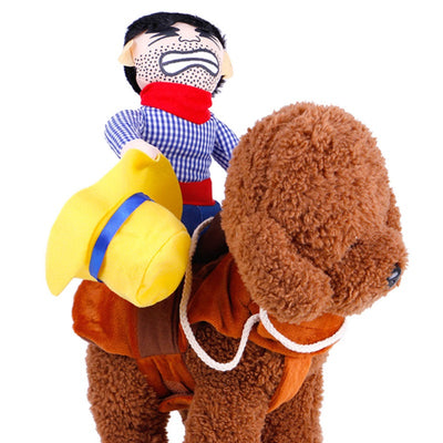 RIDING COWBOY DOG COSTUME