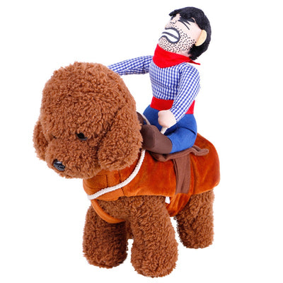 RIDING COWBOY DOG COSTUME