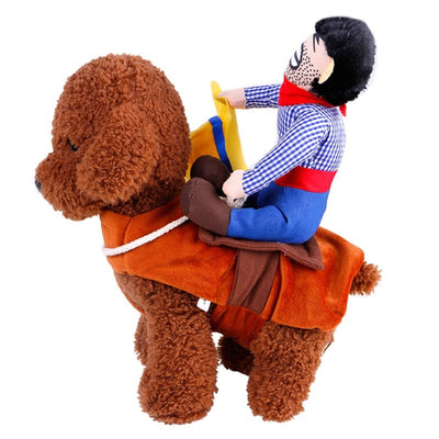 RIDING COWBOY DOG COSTUME