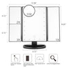 FOLDABLE TRIPLE PANEL LED VANITY MIRROR